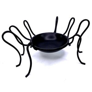 Hallmark Witch Ware Spider Bowl Centerpiece Metal Legs Ceramic Bowl‎